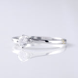 Round Diamond Solitaire Bypass Ring