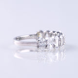 Oval Cut Moissanite Diamond Eternity Wedding Band