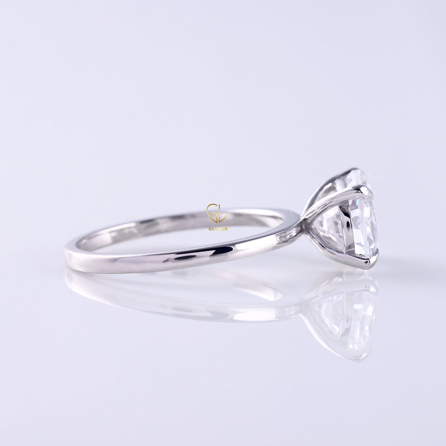 3 Carat Oval East West Diamond Solitaire Ring