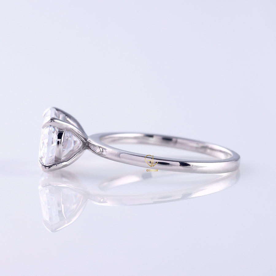 3 Carat Oval East West Diamond Solitaire Ring