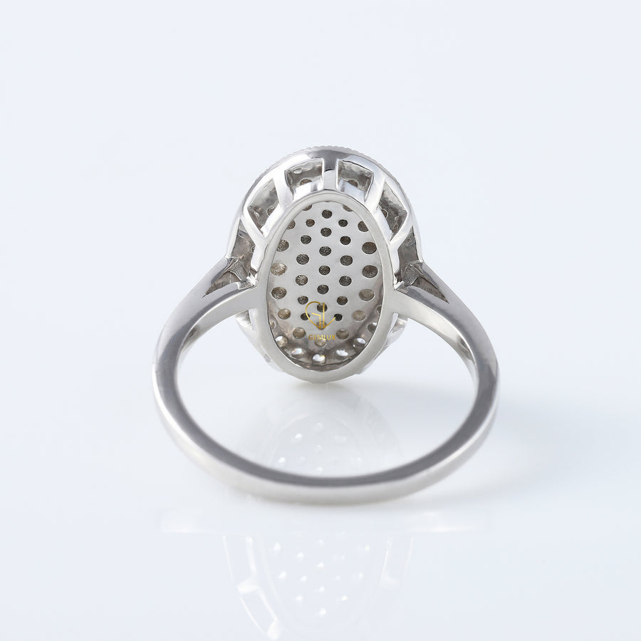14k Gold Round Diamond Pave Set Ring - Twinlight Bella Inspired