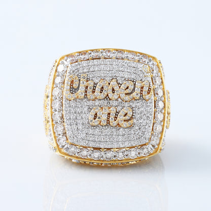 Customized Iced Out Lab Grown Diamond Letter Hip Hop Ring 