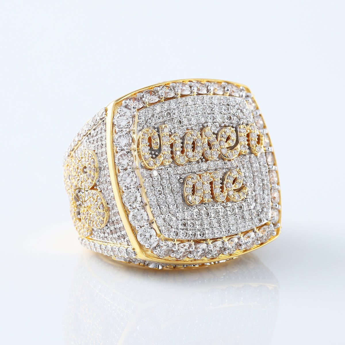 Customized Iced Out Lab Grown Diamond Letter Hip Hop Ring 