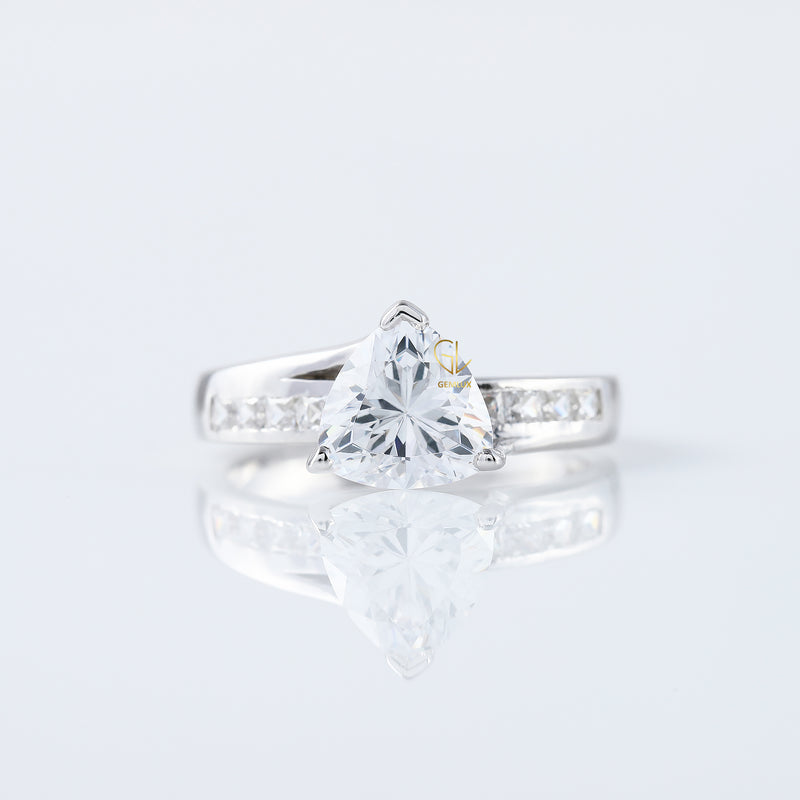 1 Carat Trillion Cut Diamond Bypass Engagement Ring