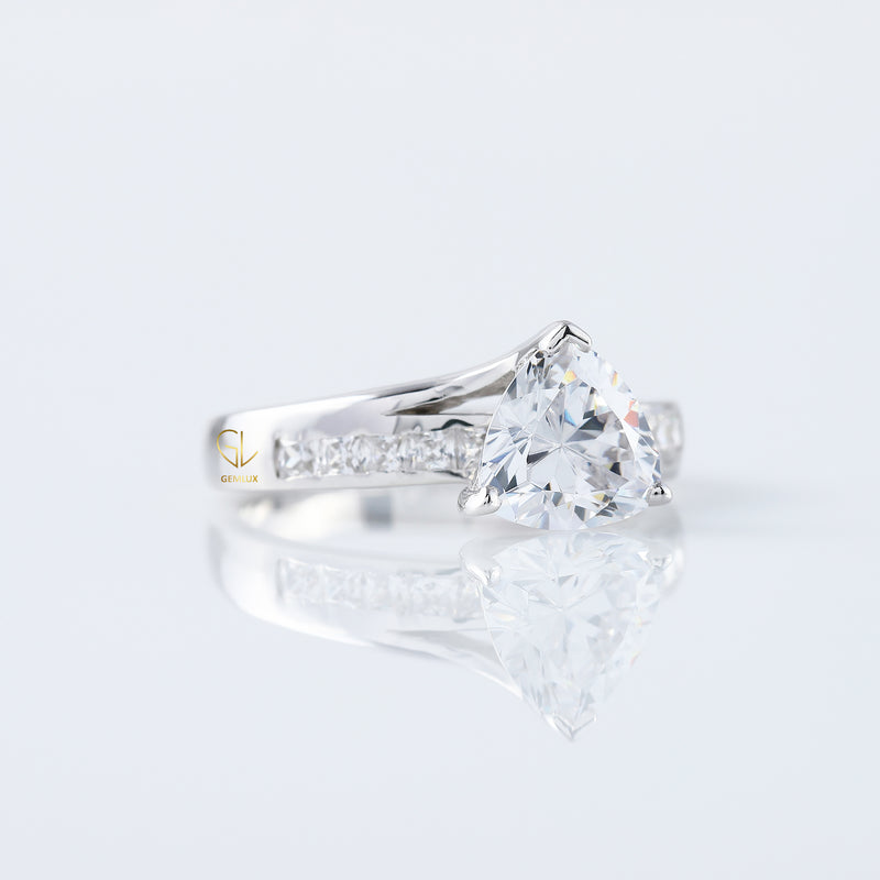 1 Carat Trillion Cut Diamond Bypass Engagement Ring