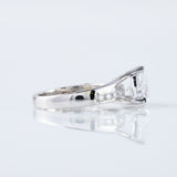 IGI Certified Trillion Cut Lab Grown Diamond Bypass Engagement Ring