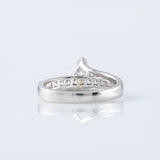 IGI Certified Trillion Cut Lab Grown Diamond Bypass Engagement Ring