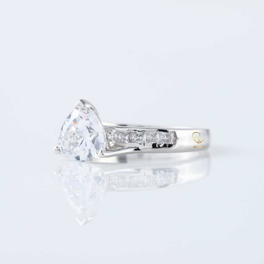 Trillion Cut Moissanite Ring - Bypass Style