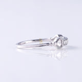 Vintage Inspired Art Deco Round Cut Moissanite Diamond Minimalist Wedding Band