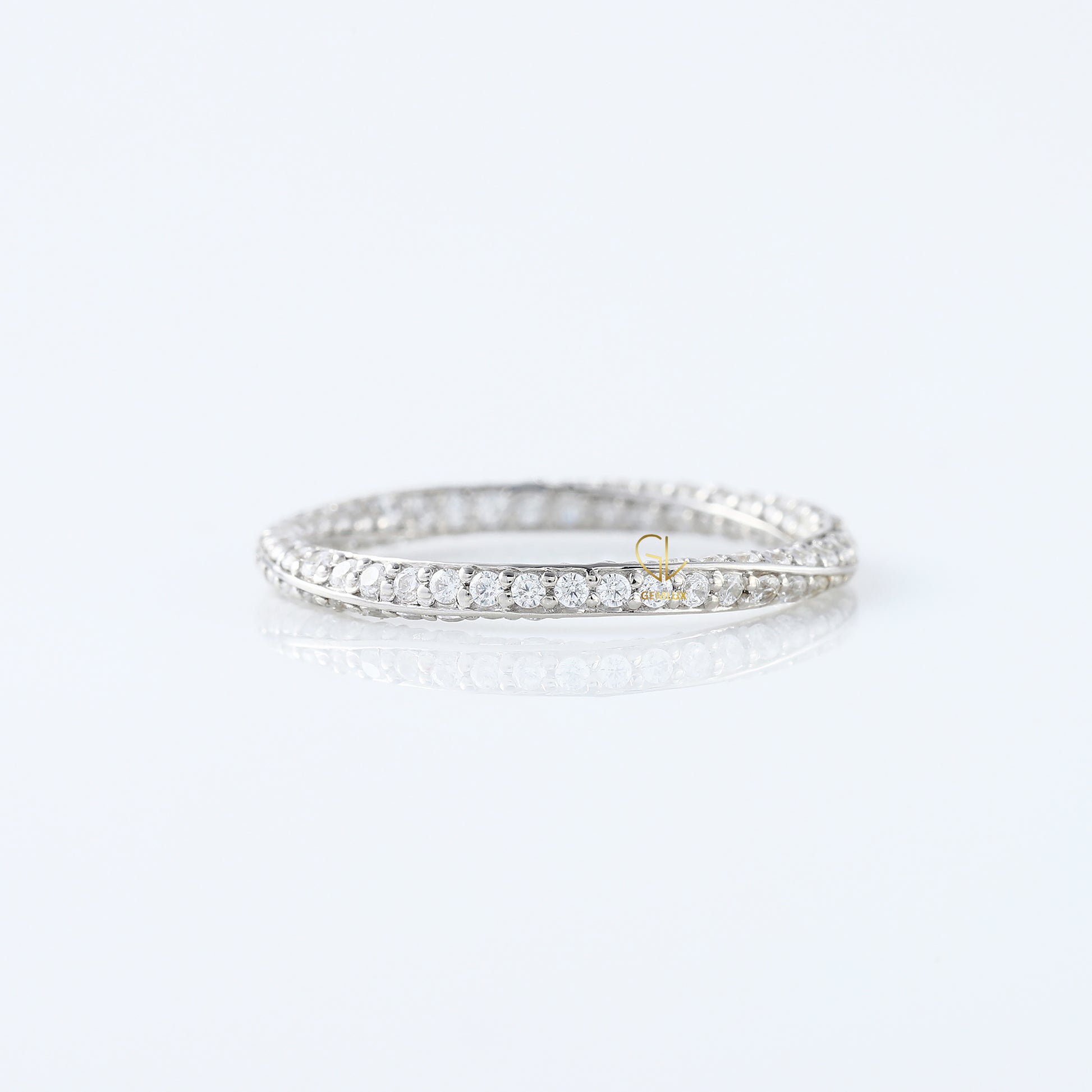 Art Deco Vintage Style Lab Grown Diamond Eternity Wedding Band