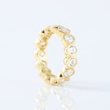 Oval Cut Lab Grown Diamond Bezel Set Eternity Wedding Band