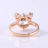 Three Stone Mickey Mouse Certified Round Cut Lab Grown Diamond Engagement Ring