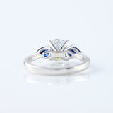 Round Cut Lab Grown Diamond Three Stone Engagement Ring