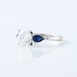 Round Cut Lab Grown Diamond Three Stone Engagement Ring