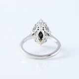 Vintage Inspired Marquise Cut Moissanite Diamond Solitaire Engagement Ring