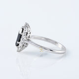Vintage Inspired Marquise Cut Moissanite Diamond Solitaire Engagement Ring