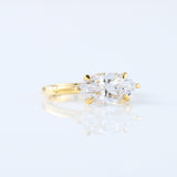East to West Marquise Cut IGI Certified Lab Grown Diamond Solitaire Engagement Ring