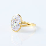 IGI Certified Oval Cut Lab Grown Diamond Split Shank Solitaire Engagement Ring