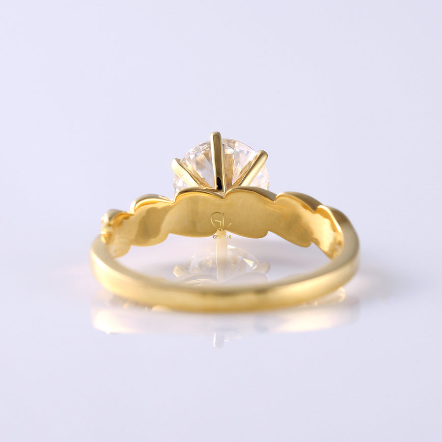 2 Carat Round Diamond Twisted Engagement Ring