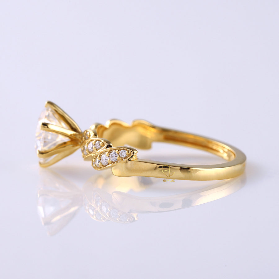 2 Carat Round Diamond Twisted Engagement Ring
