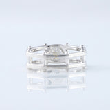 IGI Certified Round Cut Lab Grown Diamond Hexagonal Rivet Solitaire Men's Engagement Ring