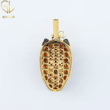 Black Moissanite Diamond Iced Out Mask Wear Black Panther Pendant