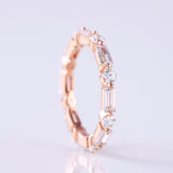 Moissanite Alternative Stone Stackable Wedding Ring