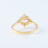 Cushion Cut Moissanite Diamond Halo Engagement Ring