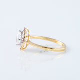 Cushion Cut Moissanite Diamond Halo Engagement Ring