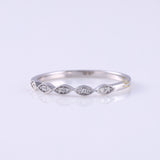 Vintage Art Deco Lab Diamond Wedding Ring