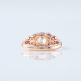 Round Cut Moissanite Cluster Diamond Engagement Ring