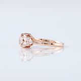 Round Cut Moissanite Cluster Diamond Engagement Ring