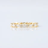 Baguette & Marquise Cut Moissanite Diamond Minimalist Eterinity Wedding Band