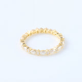 Baguette & Marquise Cut Moissanite Diamond Minimalist Eterinity Wedding Band