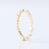 Baguette & Marquise Cut Moissanite Diamond Minimalist Eterinity Wedding Band