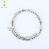 925 Silver Moissanite Diamond Tennis Chain