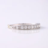 Vintage Moissanite Antique Stacking Wedding Band