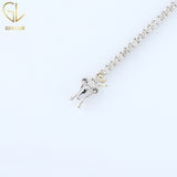925 Silver Moissanite Diamond Tennis Chain