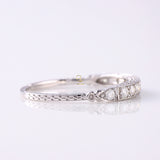Vintage Moissanite Antique Stacking Wedding Band