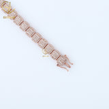 Iced Out Round Cut Moissanite Hip Hop Tennis Chain