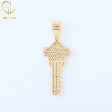 Bling Bling Moissanite Key Pendant For Men