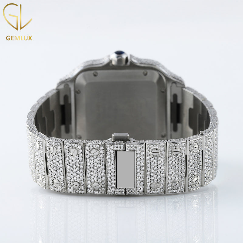 Square Dial Pass Diamond Tester D VVS Moissanite Hip Hop Watch