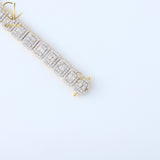 Iced Out Baguette & Round Cut Moissanite Diamond Tennis Chain