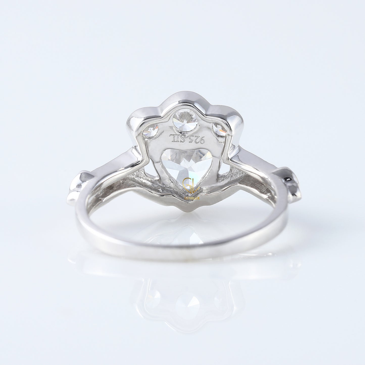 Irish Crown Heart Shape Diamond Claddagh Ring