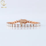 VVS Round Cut Moissanite Diamond Tennis Bracelet