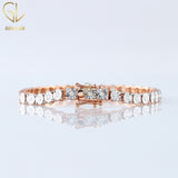 VVS Round Cut Moissanite Diamond Tennis Bracelet