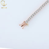 Bling Bling Round Cut Moissanite Diamond Tennis Chain