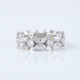 Floral Inspired Moissanite Wedding Band