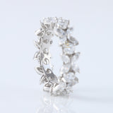 Floral Inspired Moissanite Wedding Band