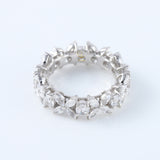 Floral Inspired Moissanite Wedding Band